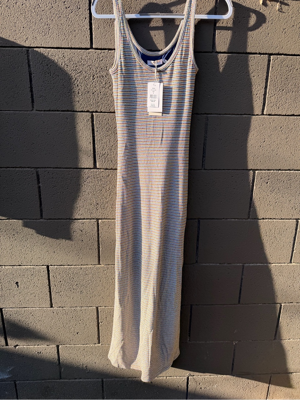 Ramy Brook striped maxi tank dress, size S.